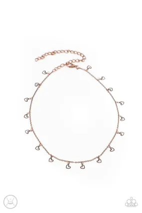 Paparazzi Charismatically Cupid - Copper Choker Necklace