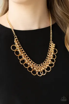 Paparazzi Necklace ~ Ring Leader Radiance - Gold