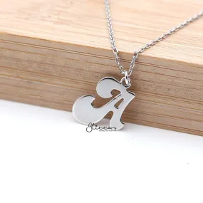 Personalized Sterling Silver Alphabet Necklace - Font 3