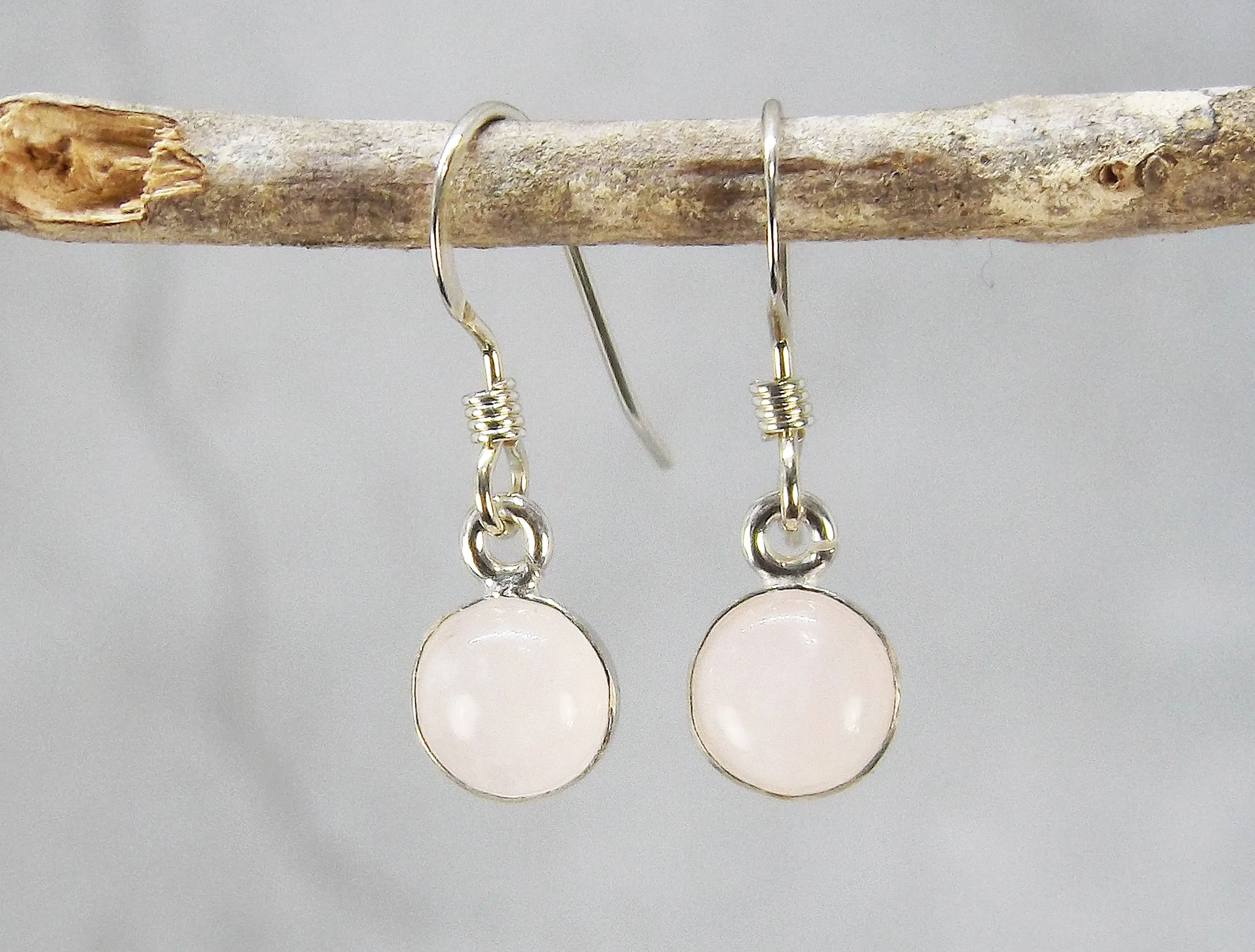 Petite Rose Quartz Earrings