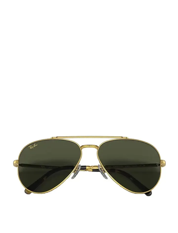 Ray-Ban RB3625 135 58 New Aviator Sunglasses Legend Gold / Green