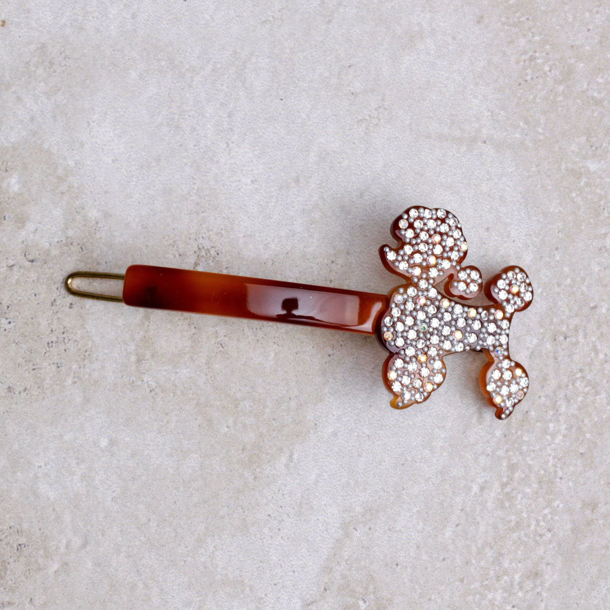 Red French Poodle Barrette