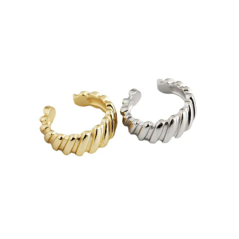 Ripple Clip on Earrings for Women