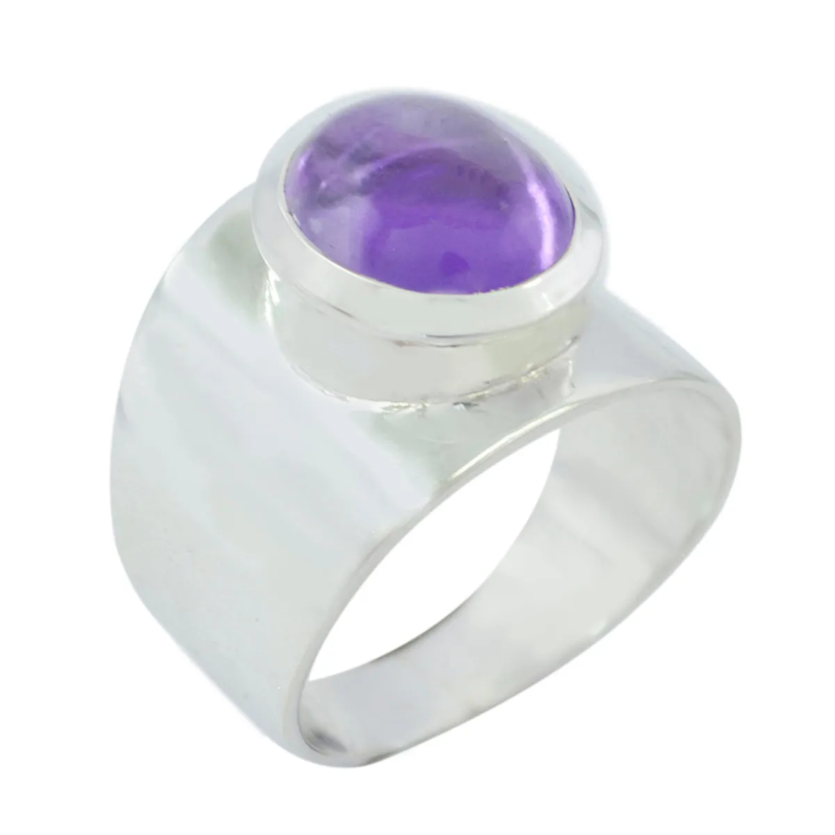 Riyo Adorable Gem Amethyst 925 Sterling Silver Rings Arabic Jewelry