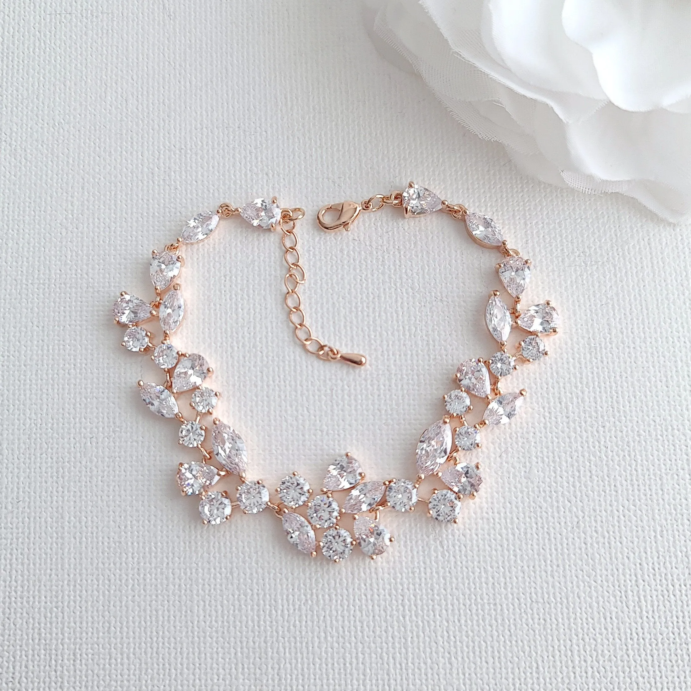 Rose gold Wedding Bracelet- Nicole