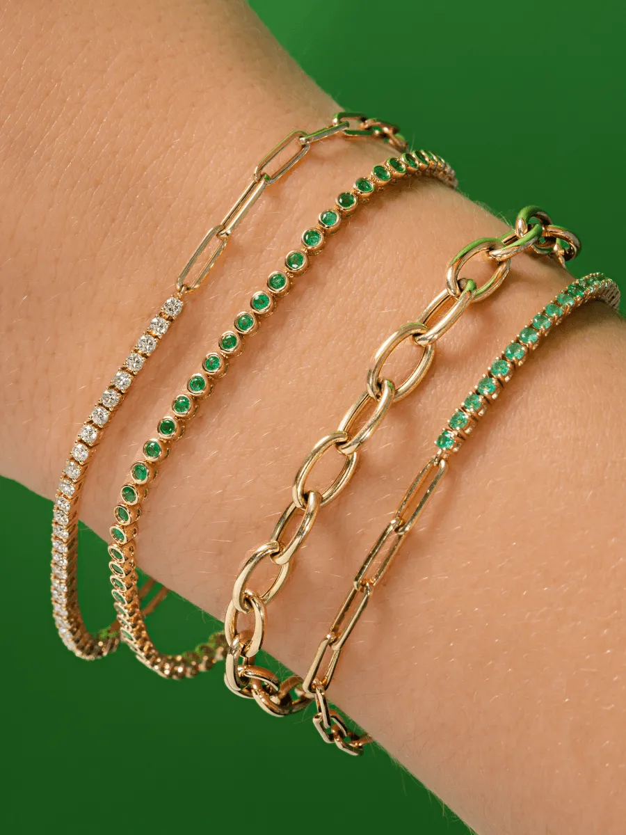 Round Chain Bracelet 14K