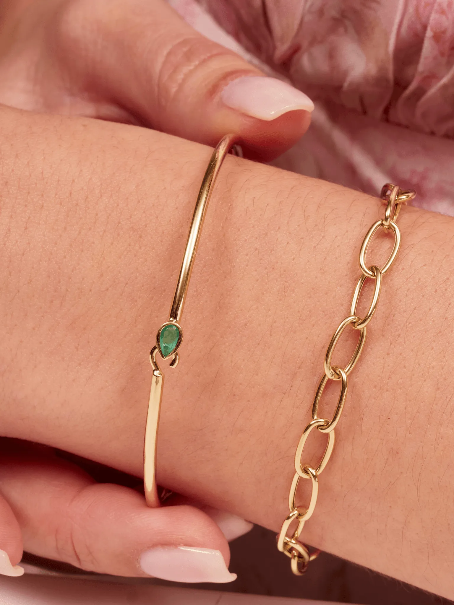 Round Chain Bracelet 14K