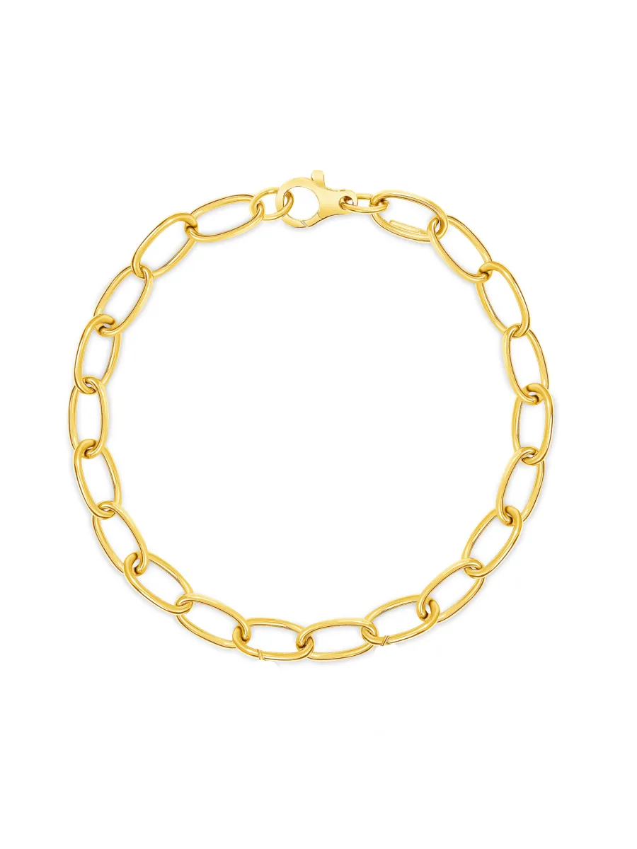 Round Chain Bracelet 14K