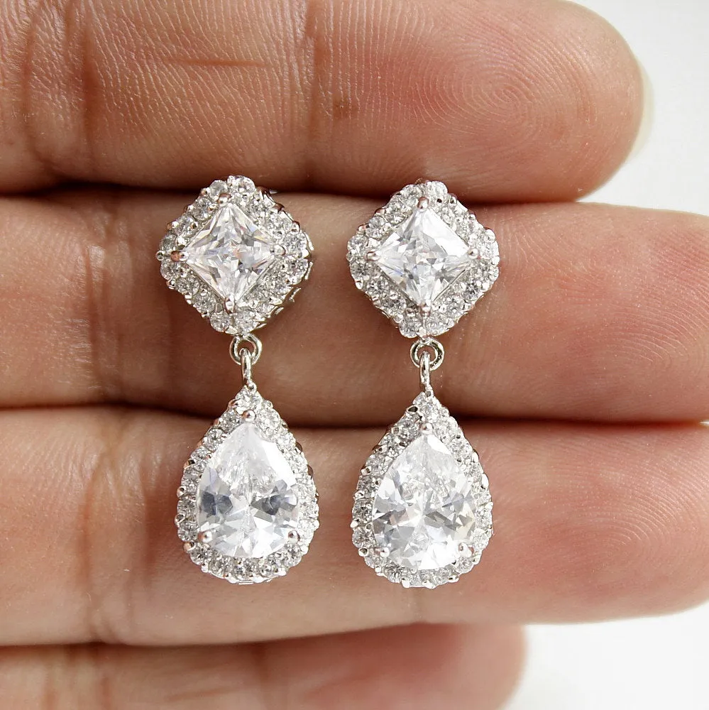 Silver Bridesmaids Earrings- Kala