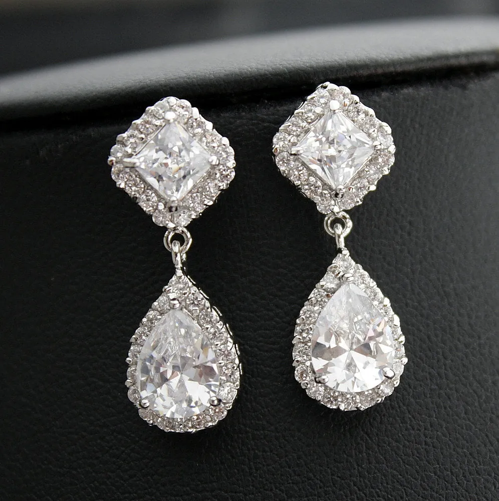 Silver Bridesmaids Earrings- Kala