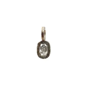 Squarish Oval Rose-Cut Diamond Charm