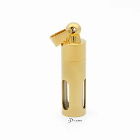 Stainless Steel Screw On Glass Bottle Pendant - Gold