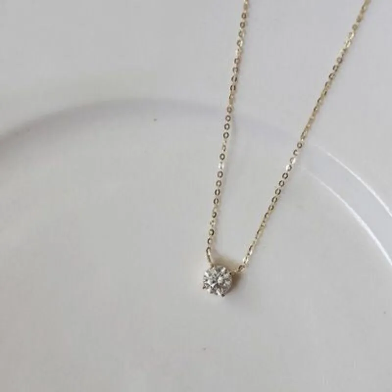 Sterling Silver Crystal Pendant Necklace