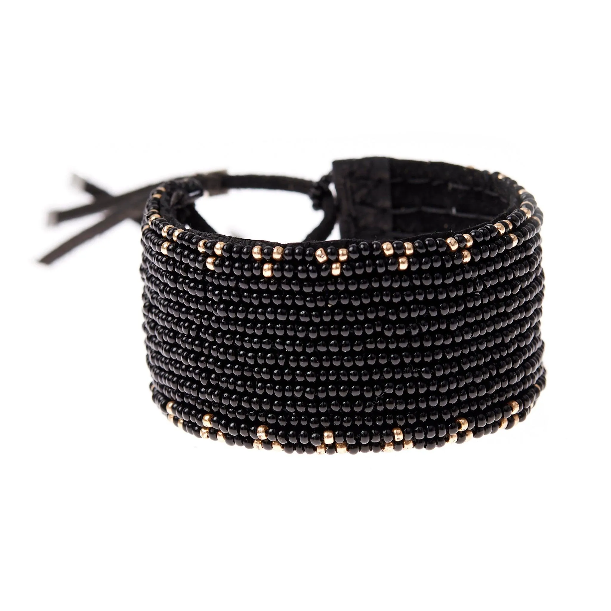 Summer Bracelets Beaded Black Gold