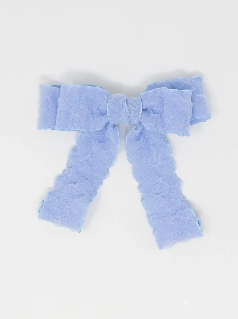 Suzie Scalloped Bow Clip