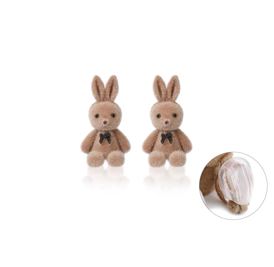 Sweet Bear And Rabbit Earrings/Clips PN6453