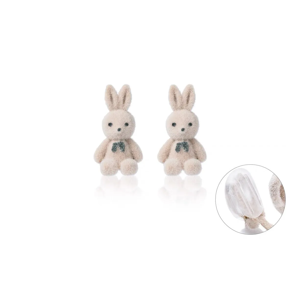 Sweet Bear And Rabbit Earrings/Clips PN6453