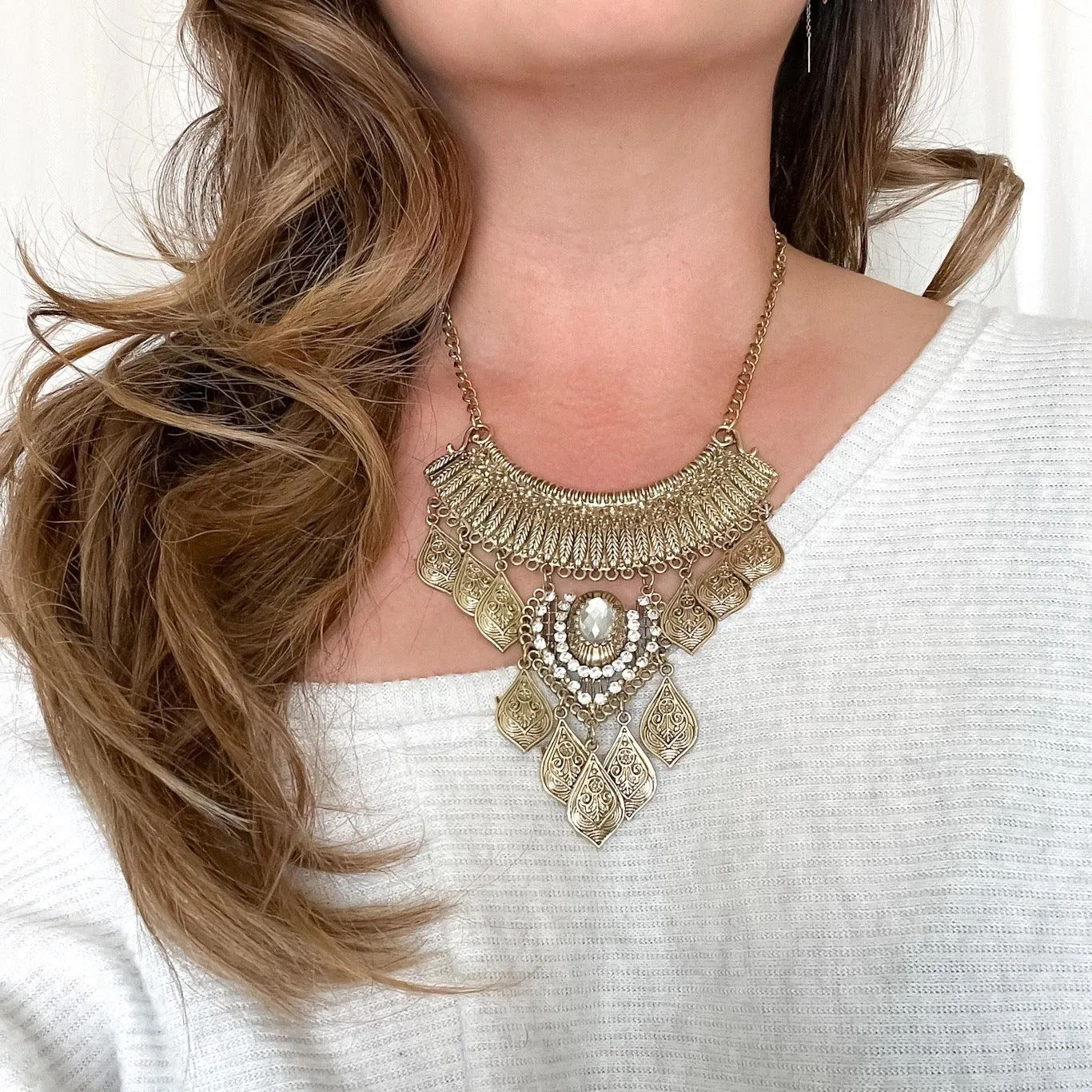 Talia Boho Statement Necklace