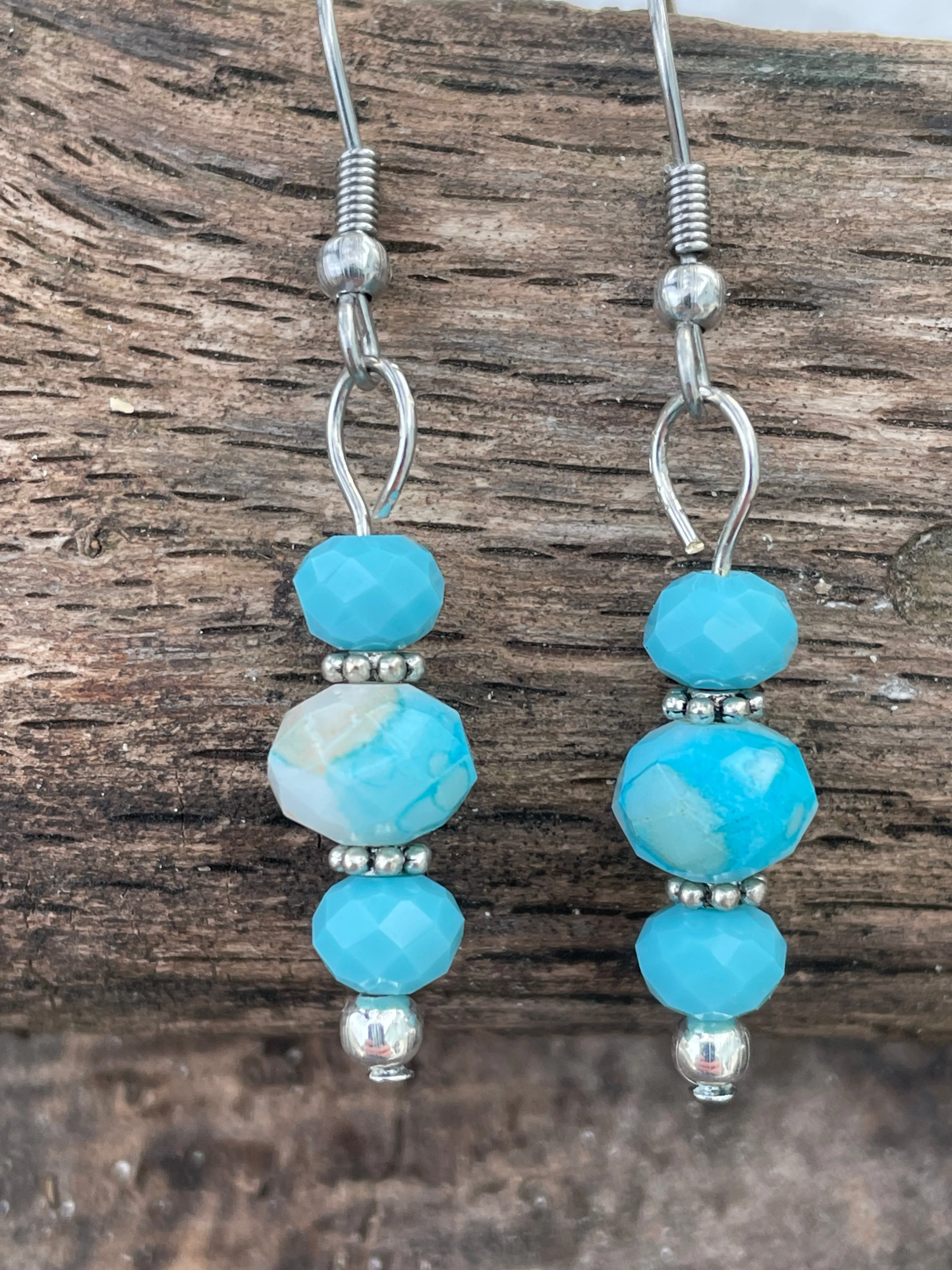 Turquoise Crystal Earrings