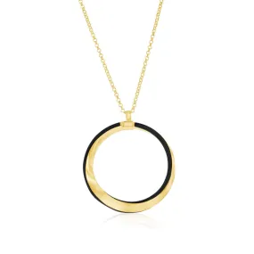 Twisted Circle Pendant - Black