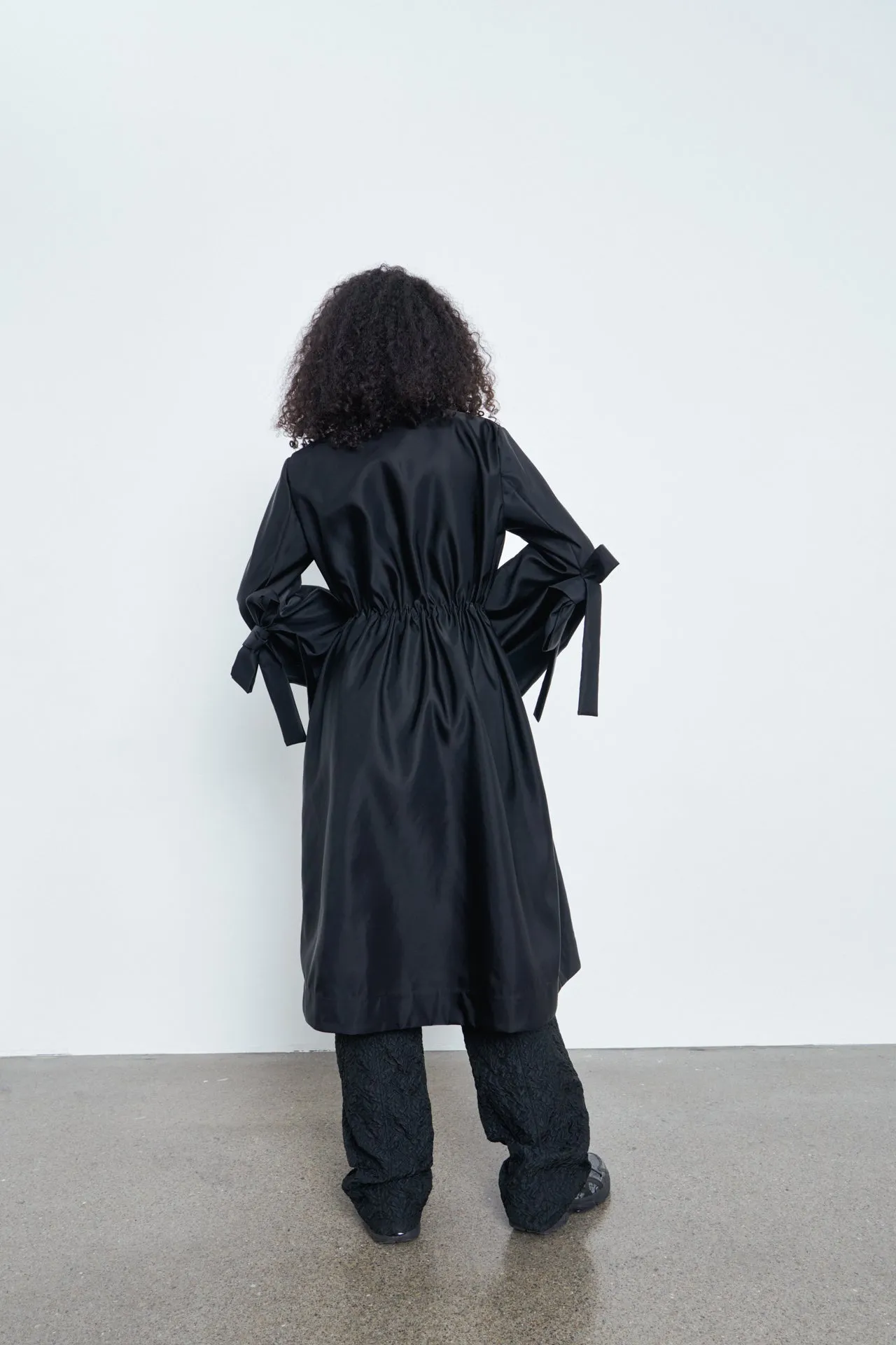 VANIA | COAT TECHNICAL CANVAS BLACK