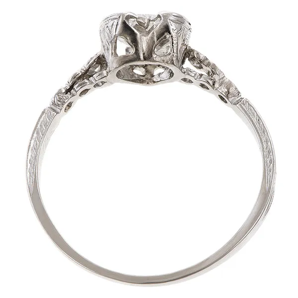 Vintage Engagement Ring, Heart 0.68ct.