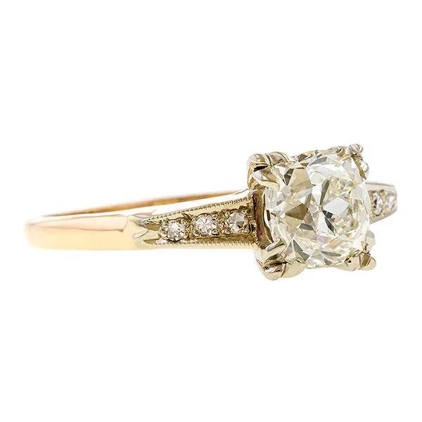 Vintage Engagement Ring, Old Mine 1.32ct.