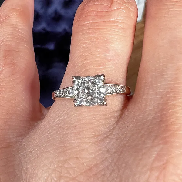 Vintage Engagement Ring, Old Mine 1.32ct.