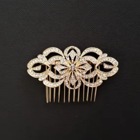 Vintage Hair Comb for Weddings in Gold-Blythe