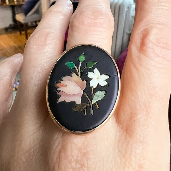 Vintage Pietra Dura Ring