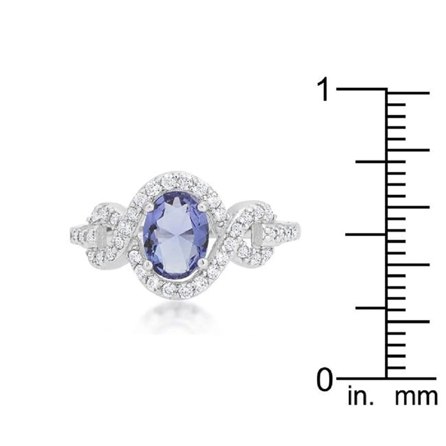 WildKlass Tanzanite Halo Pave Cocktail Ring