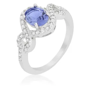 WildKlass Tanzanite Halo Pave Cocktail Ring