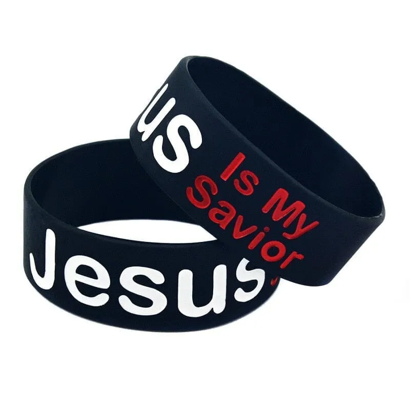 WWJD Fashion Jesus is My Savior Silicone Bracelet