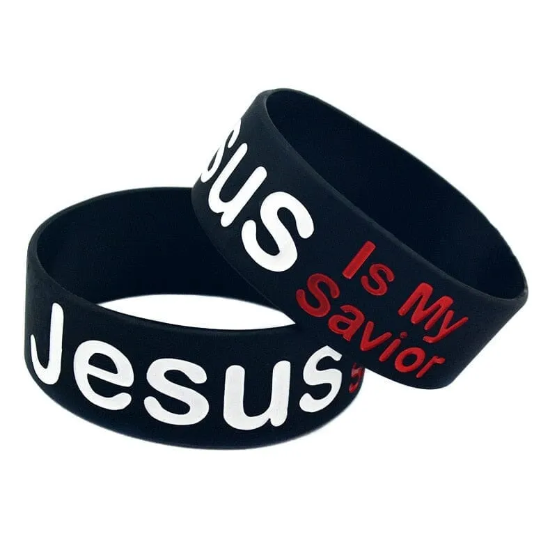 WWJD Fashion Jesus is My Savior Silicone Bracelet